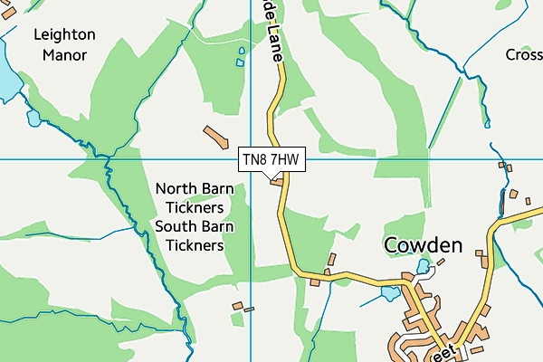 TN8 7HW map - OS VectorMap District (Ordnance Survey) TN8 7HW map - OS VectorMap District (Ordnance Survey)