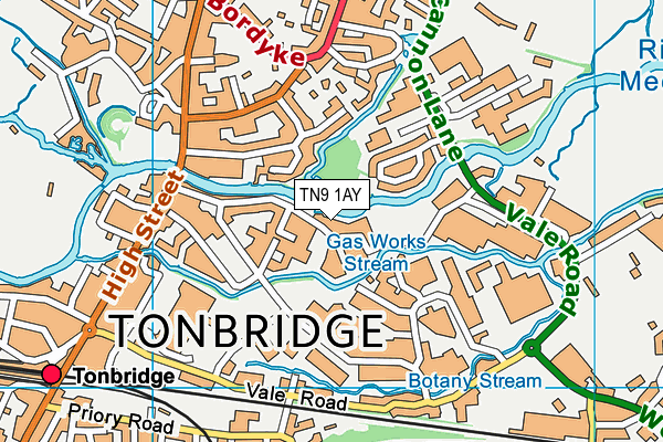 TN9 1AY map - OS VectorMap District (Ordnance Survey) TN9 1AY map - OS VectorMap District (Ordnance Survey)
