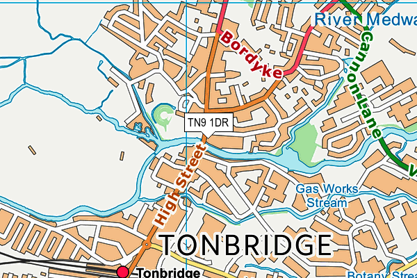 TN9 1DR map - OS VectorMap District (Ordnance Survey) TN9 1DR map - OS VectorMap District (Ordnance Survey)
