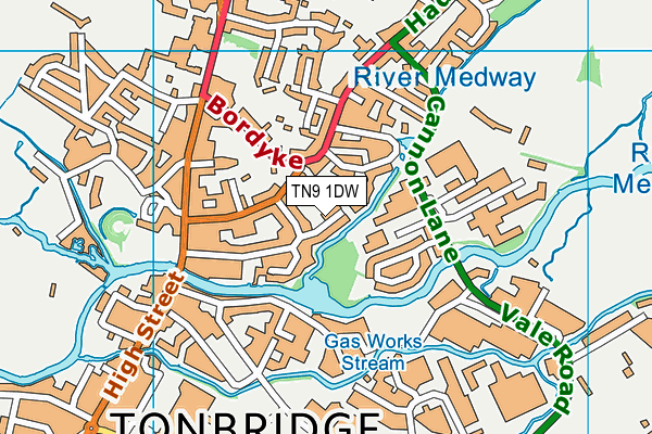 TN9 1DW map - OS VectorMap District (Ordnance Survey)