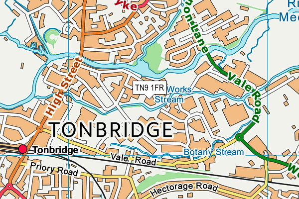 TN9 1FR map - OS VectorMap District (Ordnance Survey) TN9 1FR map - OS VectorMap District (Ordnance Survey)