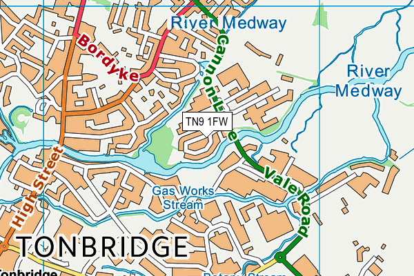 TN9 1FW map - OS VectorMap District (Ordnance Survey) TN9 1FW map - OS VectorMap District (Ordnance Survey)