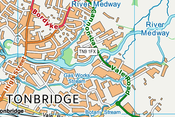 TN9 1FX map - OS VectorMap District (Ordnance Survey) TN9 1FX map - OS VectorMap District (Ordnance Survey)
