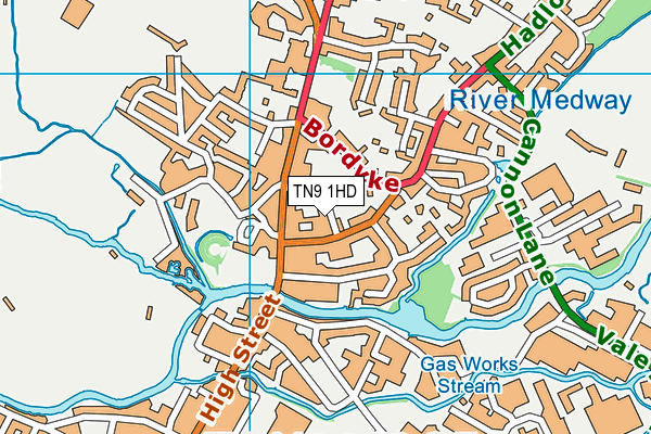 TN9 1HD map - OS VectorMap District (Ordnance Survey) TN9 1HD map - OS VectorMap District (Ordnance Survey)