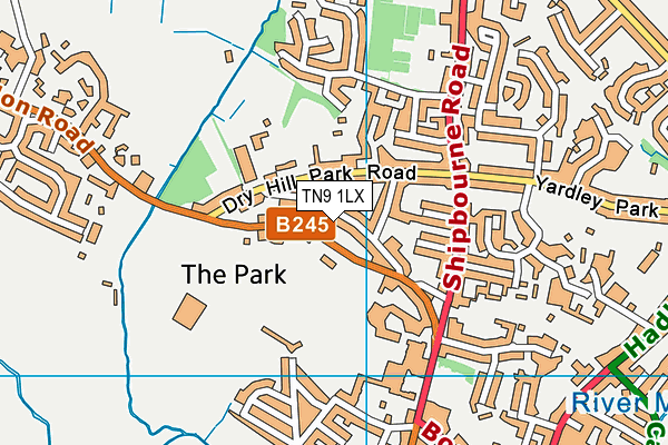 TN9 1LX map - OS VectorMap District (Ordnance Survey)