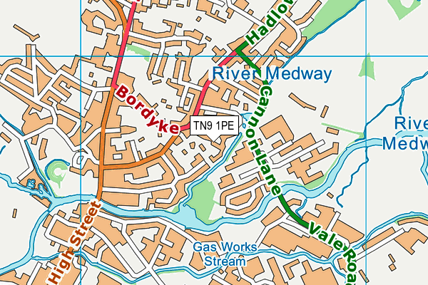 TN9 1PE map - OS VectorMap District (Ordnance Survey) TN9 1PE map - OS VectorMap District (Ordnance Survey)