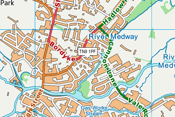 TN9 1PF map - OS VectorMap District (Ordnance Survey) TN9 1PF map - OS VectorMap District (Ordnance Survey)