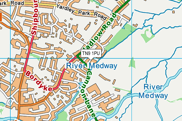 TN9 1PU map - OS VectorMap District (Ordnance Survey) TN9 1PU map - OS VectorMap District (Ordnance Survey)