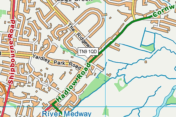 TN9 1QD map - OS VectorMap District (Ordnance Survey)