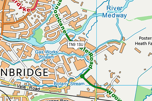 TN9 1SU map - OS VectorMap District (Ordnance Survey) TN9 1SU map - OS VectorMap District (Ordnance Survey)
