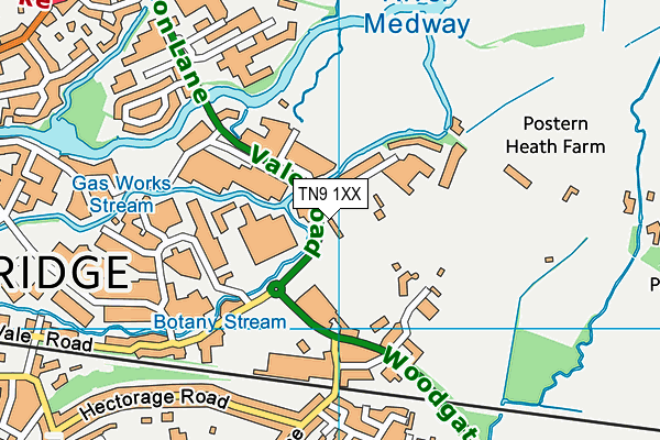 TN9 1XX map - OS VectorMap District (Ordnance Survey) TN9 1XX map - OS VectorMap District (Ordnance Survey)