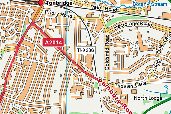 TN9 2BG map - OS VectorMap District (Ordnance Survey) TN9 2BG map - OS VectorMap District (Ordnance Survey)