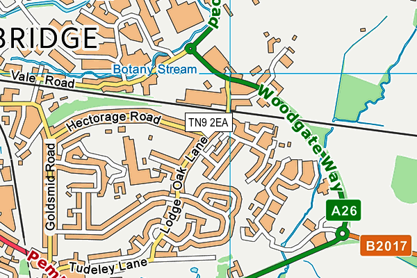 TN9 2EA map - OS VectorMap District (Ordnance Survey) TN9 2EA map - OS VectorMap District (Ordnance Survey)