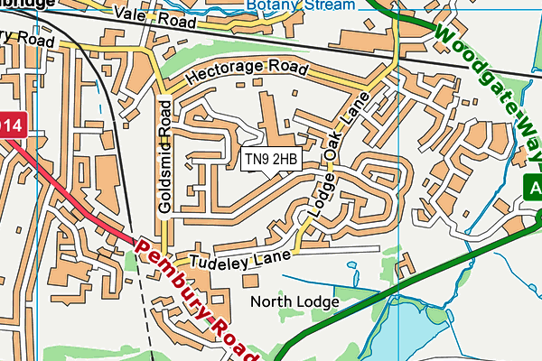 TN9 2HB map - OS VectorMap District (Ordnance Survey) TN9 2HB map - OS VectorMap District (Ordnance Survey)