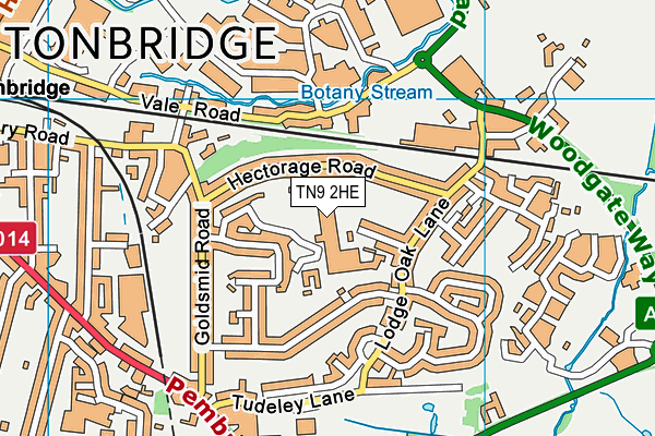 TN9 2HE map - OS VectorMap District (Ordnance Survey) TN9 2HE map - OS VectorMap District (Ordnance Survey)