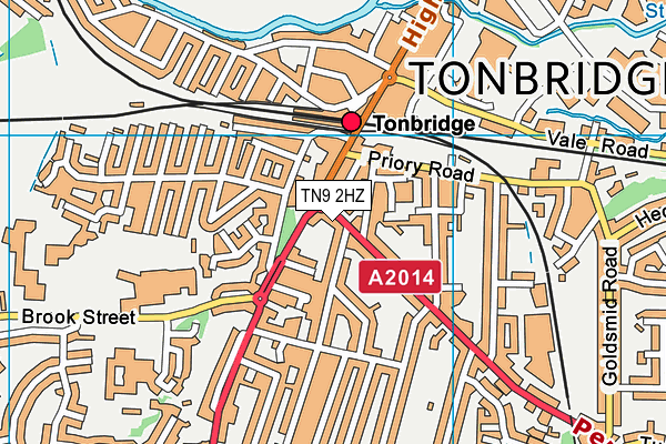 TN9 2HZ map - OS VectorMap District (Ordnance Survey) TN9 2HZ map - OS VectorMap District (Ordnance Survey)