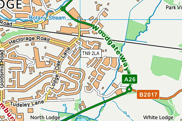 TN9 2LA map - OS VectorMap District (Ordnance Survey) TN9 2LA map - OS VectorMap District (Ordnance Survey)