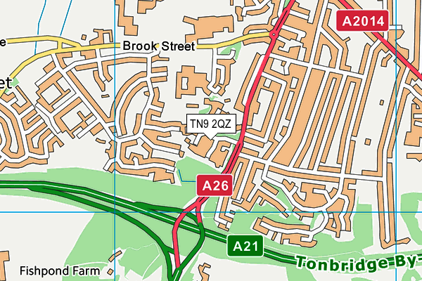 TN9 2QZ map - OS VectorMap District (Ordnance Survey) TN9 2QZ map - OS VectorMap District (Ordnance Survey)