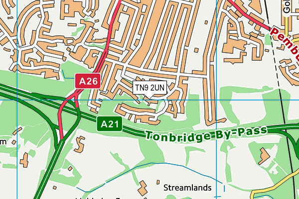 TN9 2UN map - OS VectorMap District (Ordnance Survey) TN9 2UN map - OS VectorMap District (Ordnance Survey)