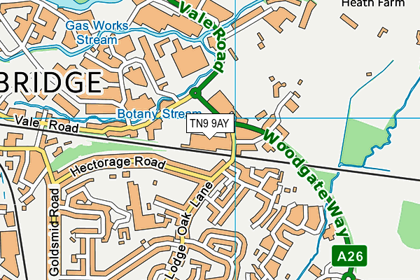 TN9 9AY map - OS VectorMap District (Ordnance Survey) TN9 9AY map - OS VectorMap District (Ordnance Survey)