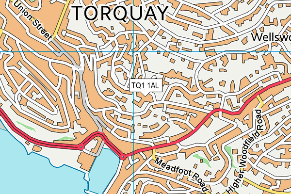 TQ1 1AL map - OS VectorMap District (Ordnance Survey) TQ1 1AL map - OS VectorMap District (Ordnance Survey)