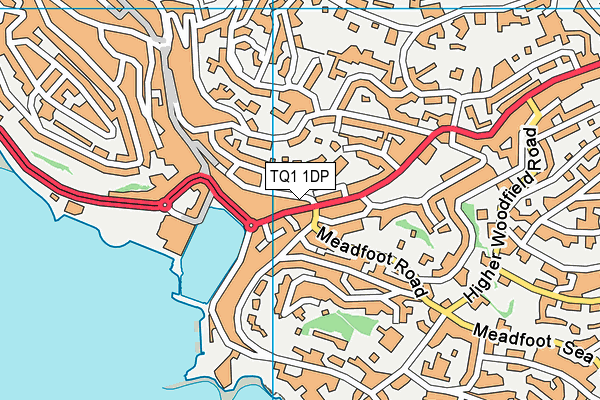 TQ1 1DP map - OS VectorMap District (Ordnance Survey) TQ1 1DP map - OS VectorMap District (Ordnance Survey)
