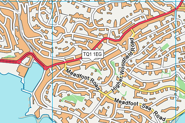 TQ1 1EG map - OS VectorMap District (Ordnance Survey) TQ1 1EG map - OS VectorMap District (Ordnance Survey)