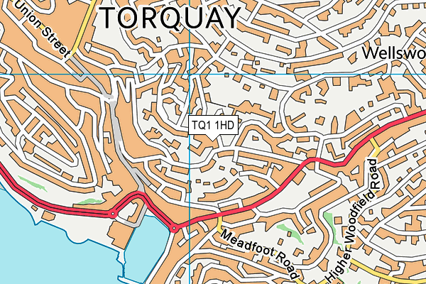 TQ1 1HD map - OS VectorMap District (Ordnance Survey) TQ1 1HD map - OS VectorMap District (Ordnance Survey)