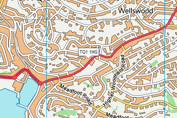 TQ1 1HG map - OS VectorMap District (Ordnance Survey) TQ1 1HG map - OS VectorMap District (Ordnance Survey)