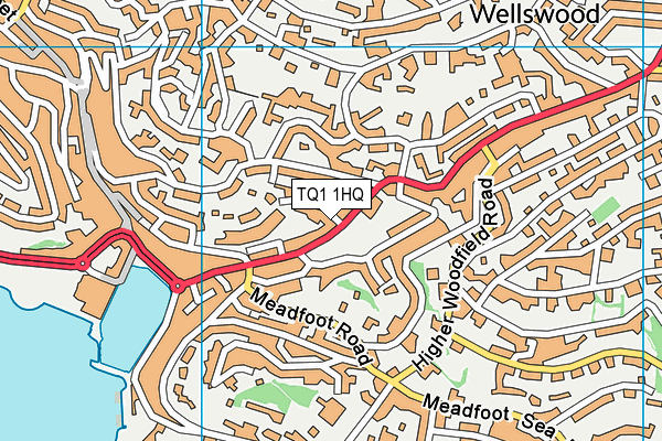 TQ1 1HQ map - OS VectorMap District (Ordnance Survey) TQ1 1HQ map - OS VectorMap District (Ordnance Survey)