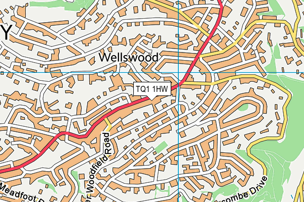 TQ1 1HW map - OS VectorMap District (Ordnance Survey) TQ1 1HW map - OS VectorMap District (Ordnance Survey)