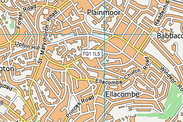 TQ1 1LS map - OS VectorMap District (Ordnance Survey) TQ1 1LS map - OS VectorMap District (Ordnance Survey)