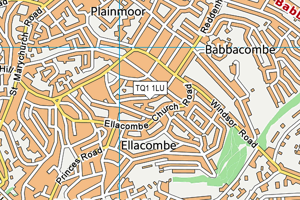 TQ1 1LU map - OS VectorMap District (Ordnance Survey) TQ1 1LU map - OS VectorMap District (Ordnance Survey)