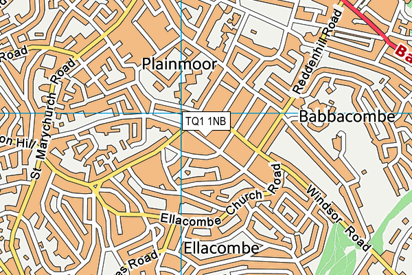 TQ1 1NB map - OS VectorMap District (Ordnance Survey) TQ1 1NB map - OS VectorMap District (Ordnance Survey)