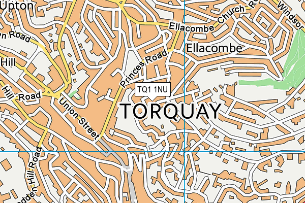 TQ1 1NU map - OS VectorMap District (Ordnance Survey) TQ1 1NU map - OS VectorMap District (Ordnance Survey)
