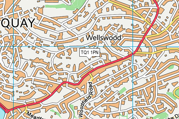 TQ1 1PN map - OS VectorMap District (Ordnance Survey)