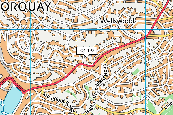 TQ1 1PX map - OS VectorMap District (Ordnance Survey) TQ1 1PX map - OS VectorMap District (Ordnance Survey)