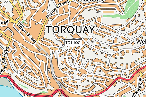 TQ1 1QG map - OS VectorMap District (Ordnance Survey) TQ1 1QG map - OS VectorMap District (Ordnance Survey)