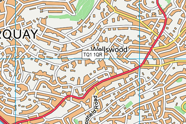 TQ1 1QR map - OS VectorMap District (Ordnance Survey)