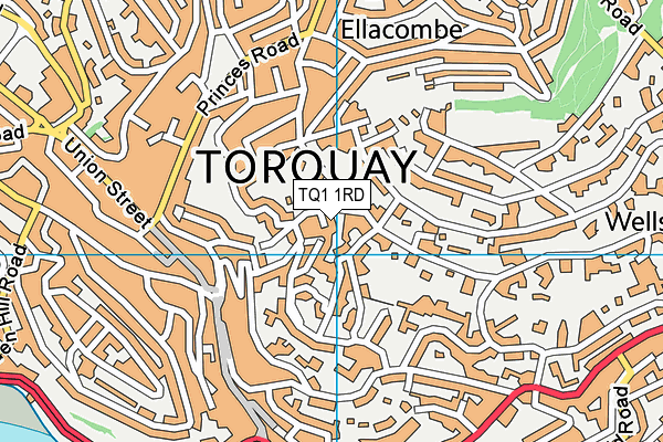 TQ1 1RD map - OS VectorMap District (Ordnance Survey) TQ1 1RD map - OS VectorMap District (Ordnance Survey)