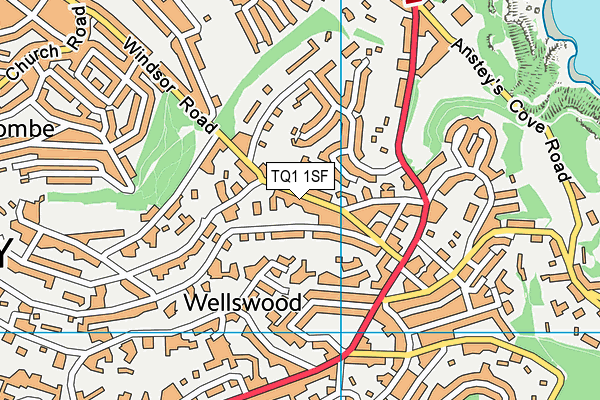 TQ1 1SF map - OS VectorMap District (Ordnance Survey) TQ1 1SF map - OS VectorMap District (Ordnance Survey)