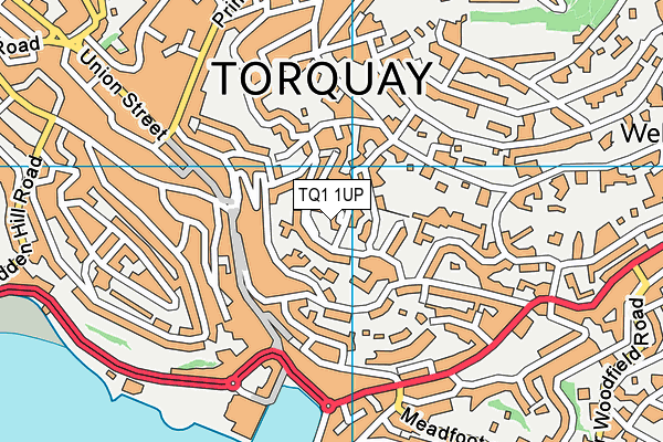 TQ1 1UP map - OS VectorMap District (Ordnance Survey) TQ1 1UP map - OS VectorMap District (Ordnance Survey)