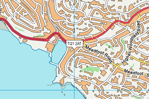 TQ1 2AT map - OS VectorMap District (Ordnance Survey) TQ1 2AT map - OS VectorMap District (Ordnance Survey)