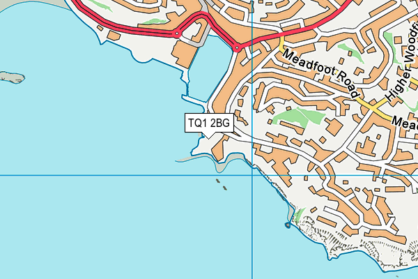 TQ1 2BG map - OS VectorMap District (Ordnance Survey) TQ1 2BG map - OS VectorMap District (Ordnance Survey)