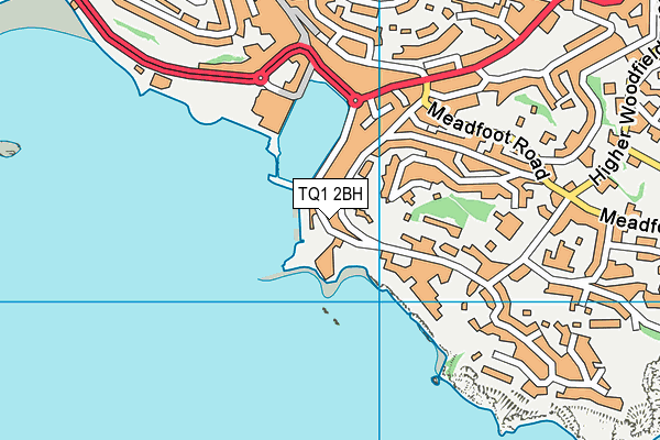 TQ1 2BH map - OS VectorMap District (Ordnance Survey) TQ1 2BH map - OS VectorMap District (Ordnance Survey)