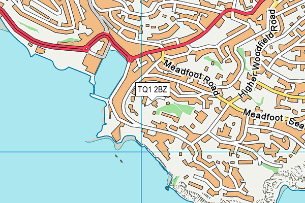 TQ1 2BZ map - OS VectorMap District (Ordnance Survey) TQ1 2BZ map - OS VectorMap District (Ordnance Survey)