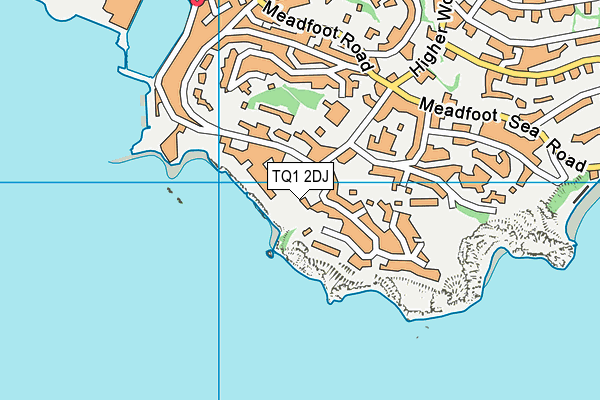 TQ1 2DJ map - OS VectorMap District (Ordnance Survey) TQ1 2DJ map - OS VectorMap District (Ordnance Survey)