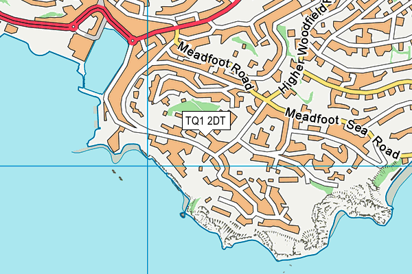 TQ1 2DT map - OS VectorMap District (Ordnance Survey) TQ1 2DT map - OS VectorMap District (Ordnance Survey)