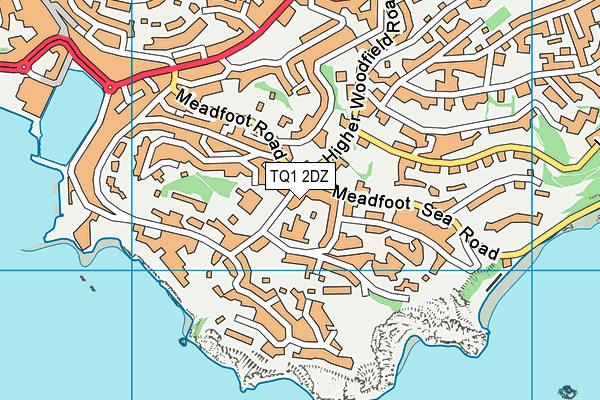 TQ1 2DZ map - OS VectorMap District (Ordnance Survey) TQ1 2DZ map - OS VectorMap District (Ordnance Survey)