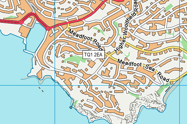 TQ1 2EA map - OS VectorMap District (Ordnance Survey) TQ1 2EA map - OS VectorMap District (Ordnance Survey)